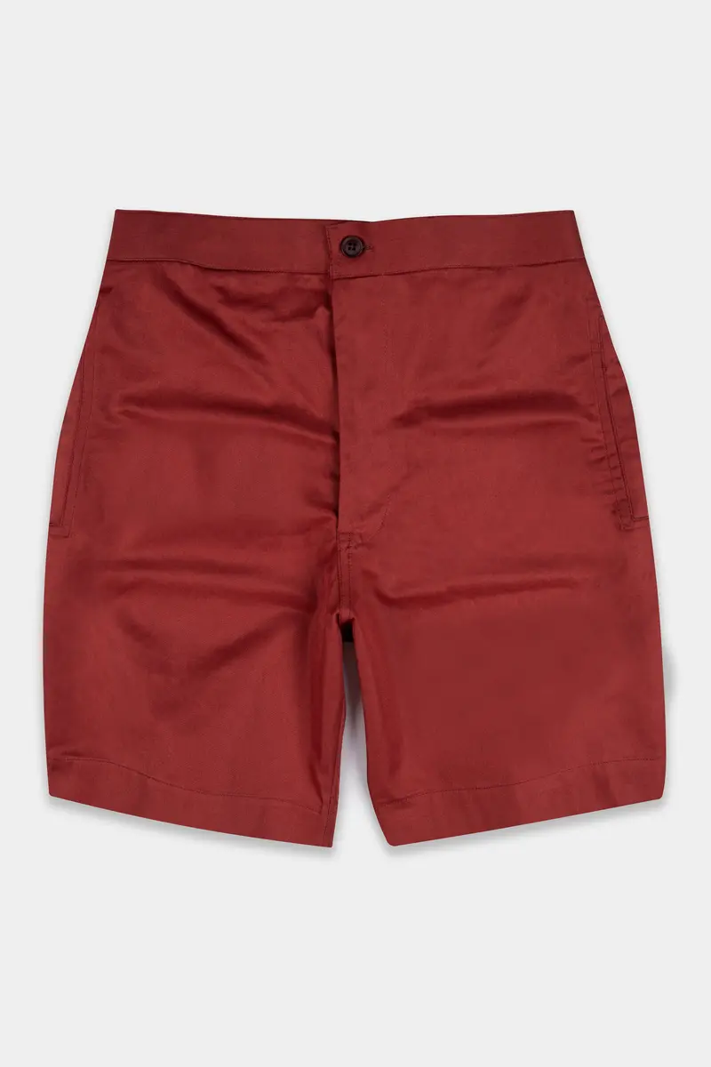 Stiletto Red Twill Premium Cotton Shorts 2