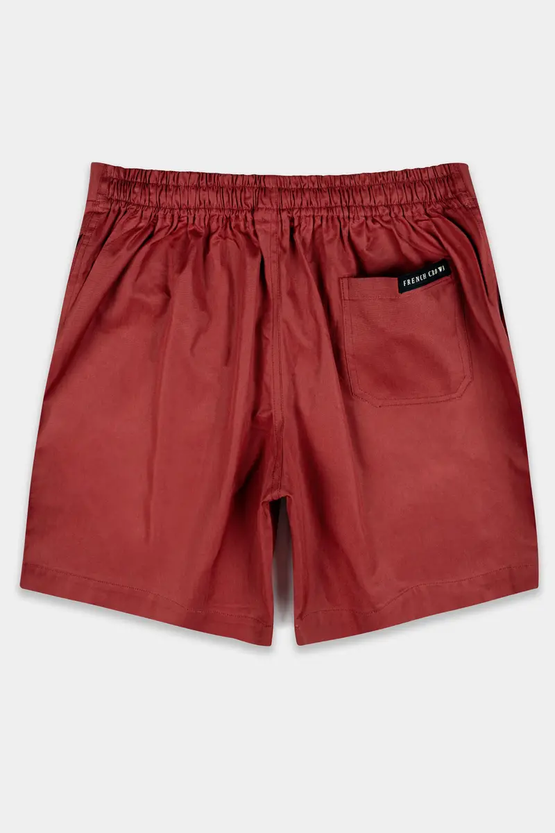 Stiletto Red Twill Premium Cotton Shorts 5