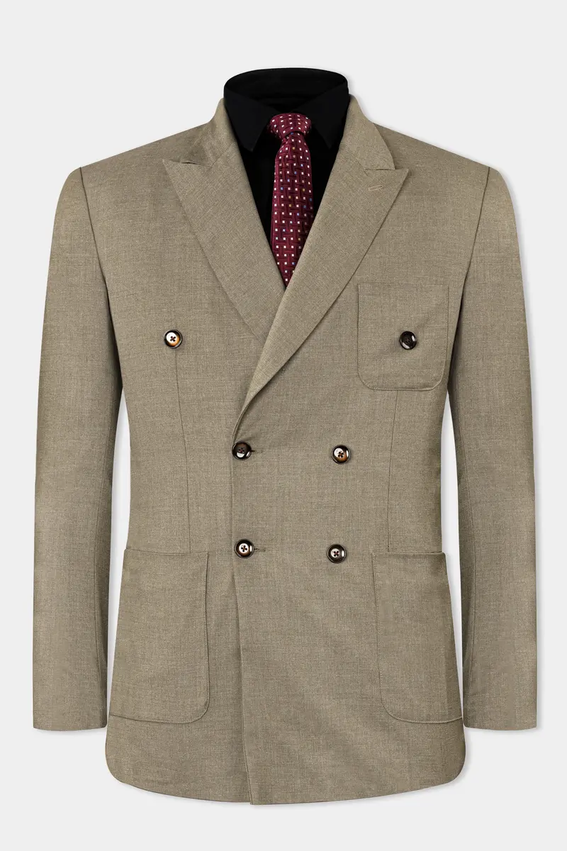 Stonewall Brown Wool Rich Double Breasted Suit 12