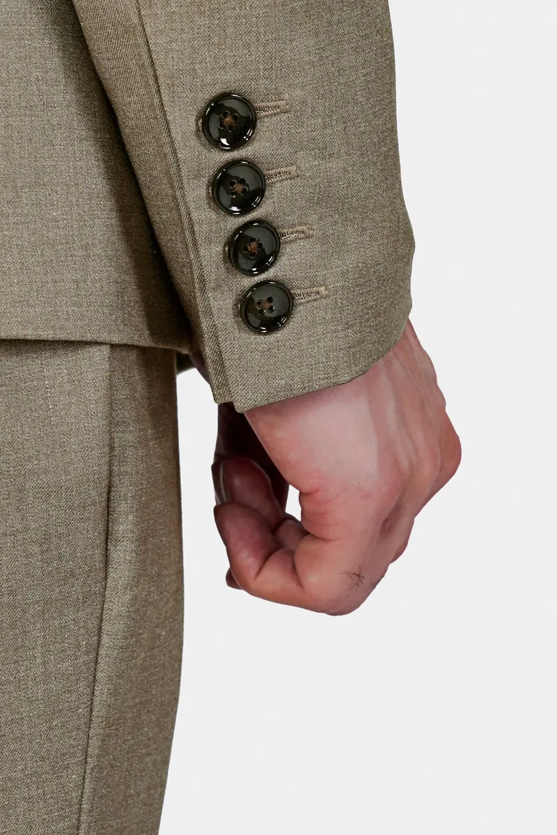 Stonewall Brown Wool Rich Double Breasted Suit 4