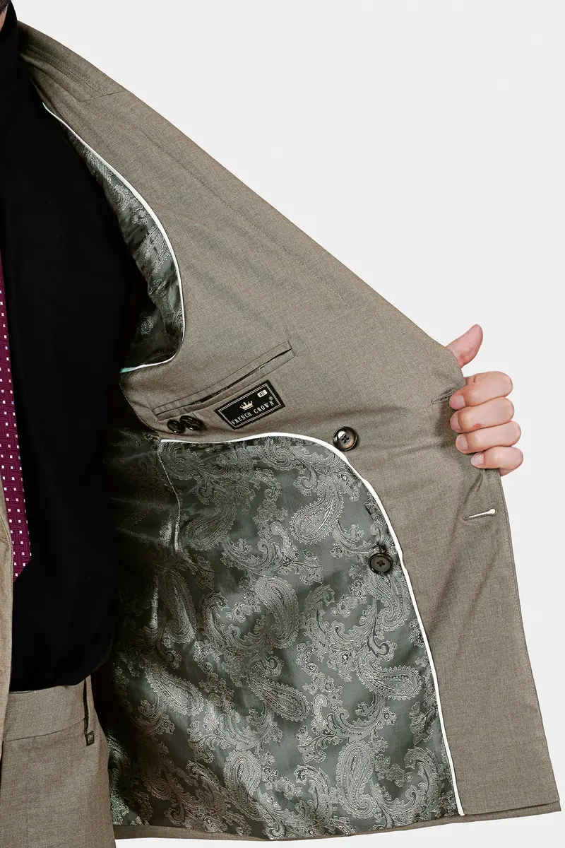 Stonewall Brown Wool Rich Double Breasted Suit 5