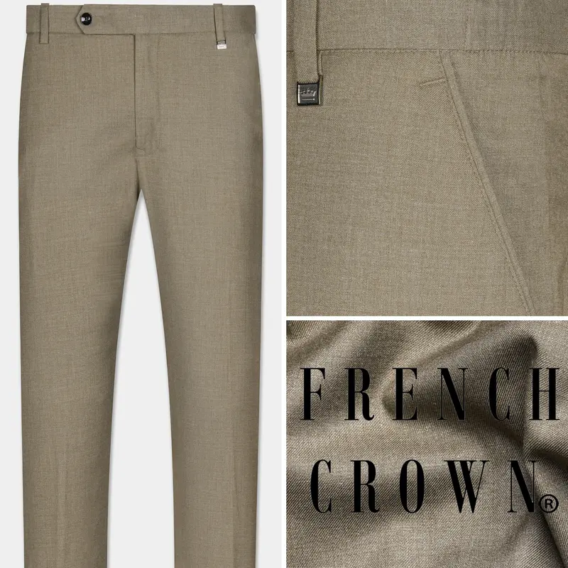 Stonewall Brown Wool Rich Pant 1