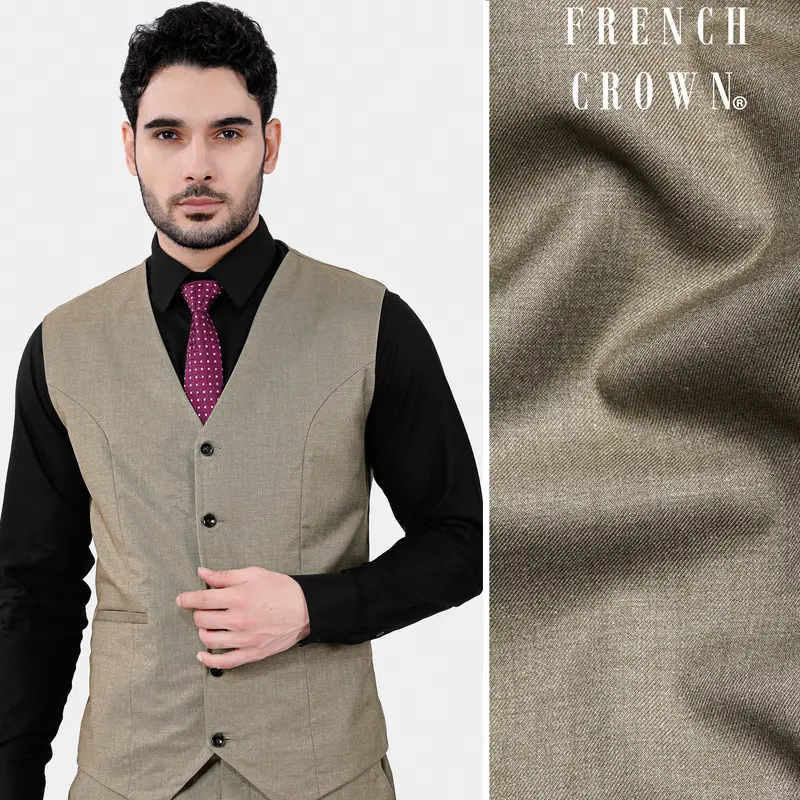 Stonewall Brown Wool Rich Waistcoat 1