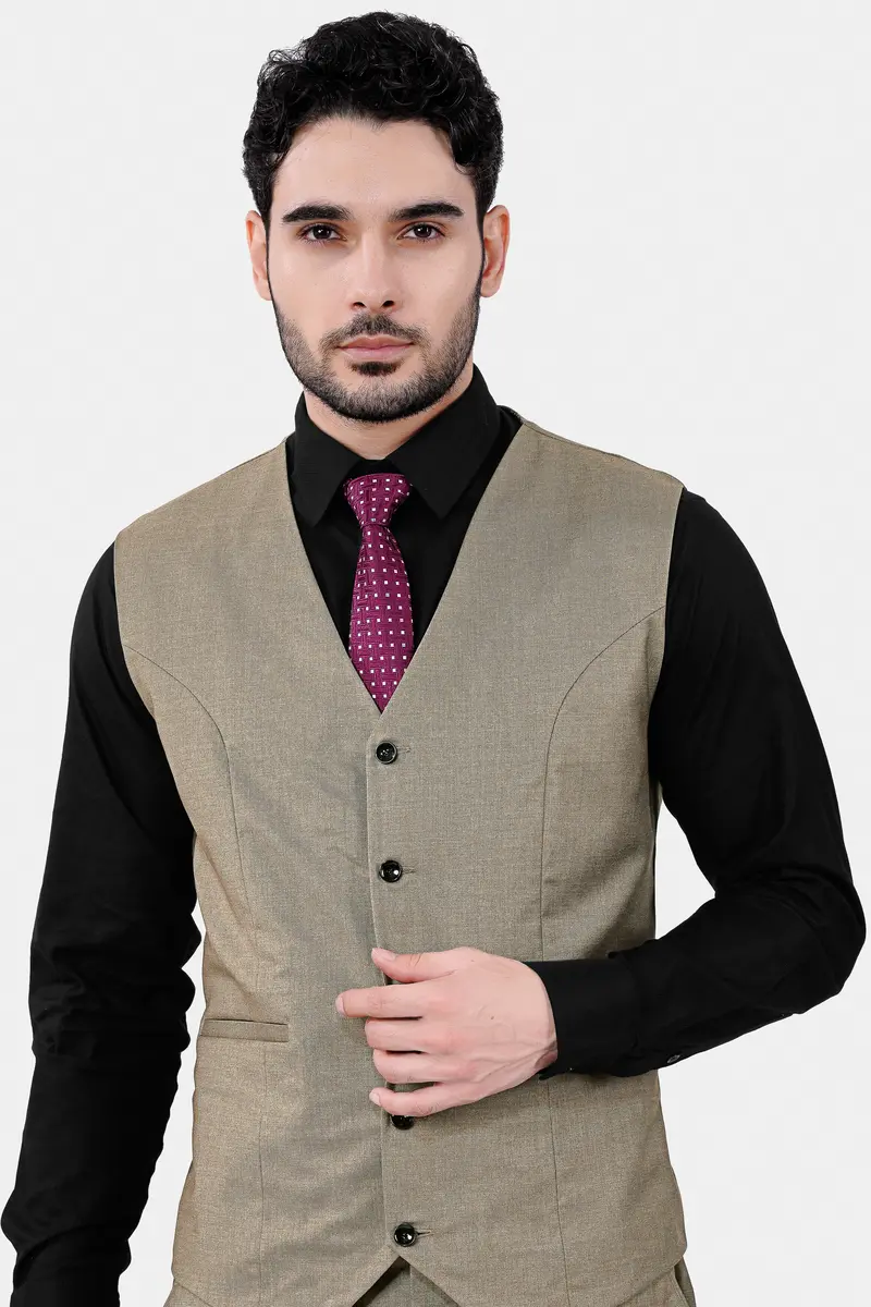 Stonewall Brown Wool Rich Waistcoat 2