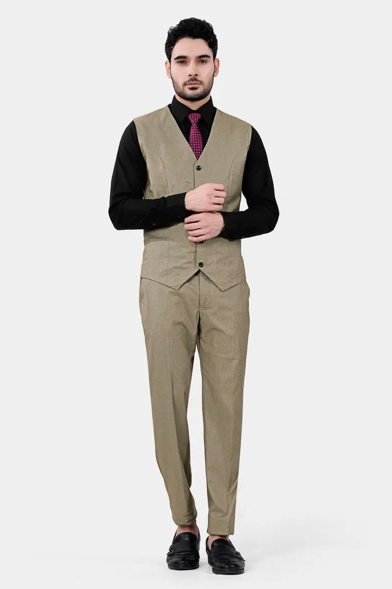 Stonewall Brown Wool Rich Waistcoat 5