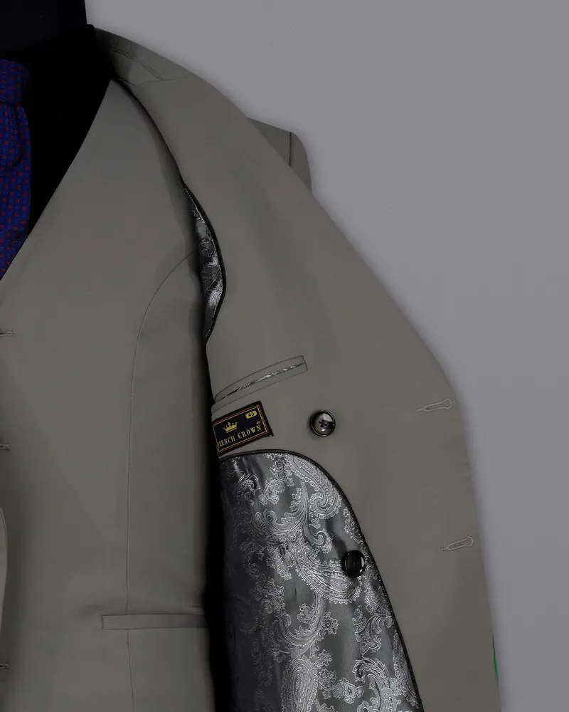 Storm Dust Gray Double Breasted Blazer 7