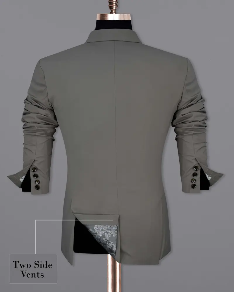 Storm Dust Gray Double Breasted Blazer 9