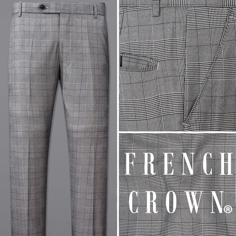 Storm Dust Gray Plaid Pant 1