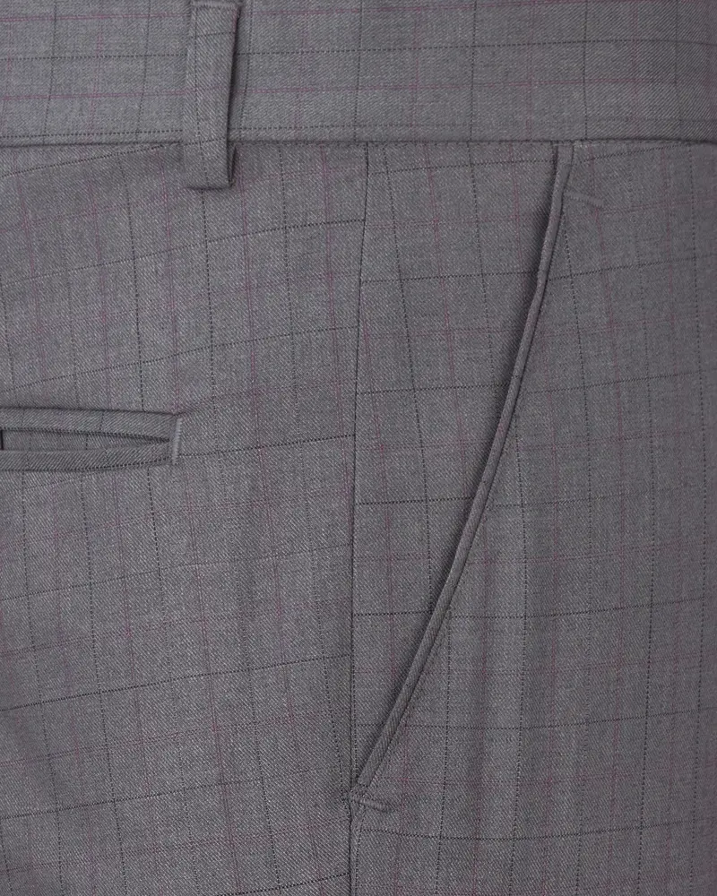 Storm Dust Gray Plaid Pants 5