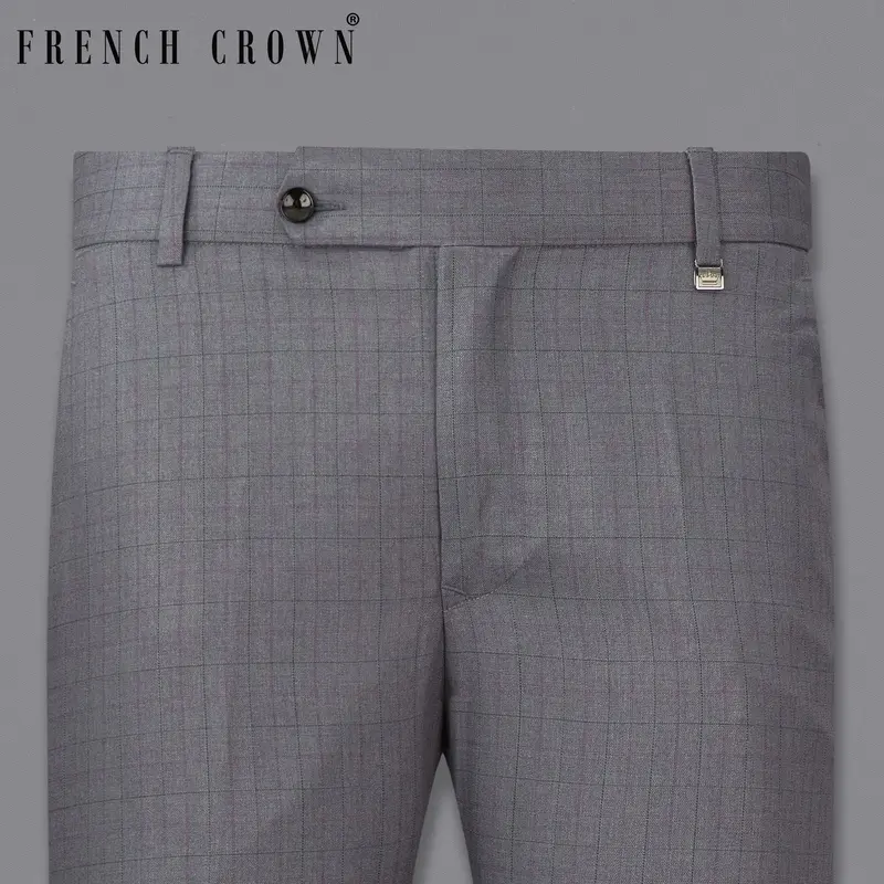 Storm Dust Gray Plaid Pants 6