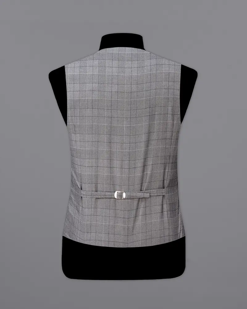 Storm Dust Gray Plaid Waistcoat 6
