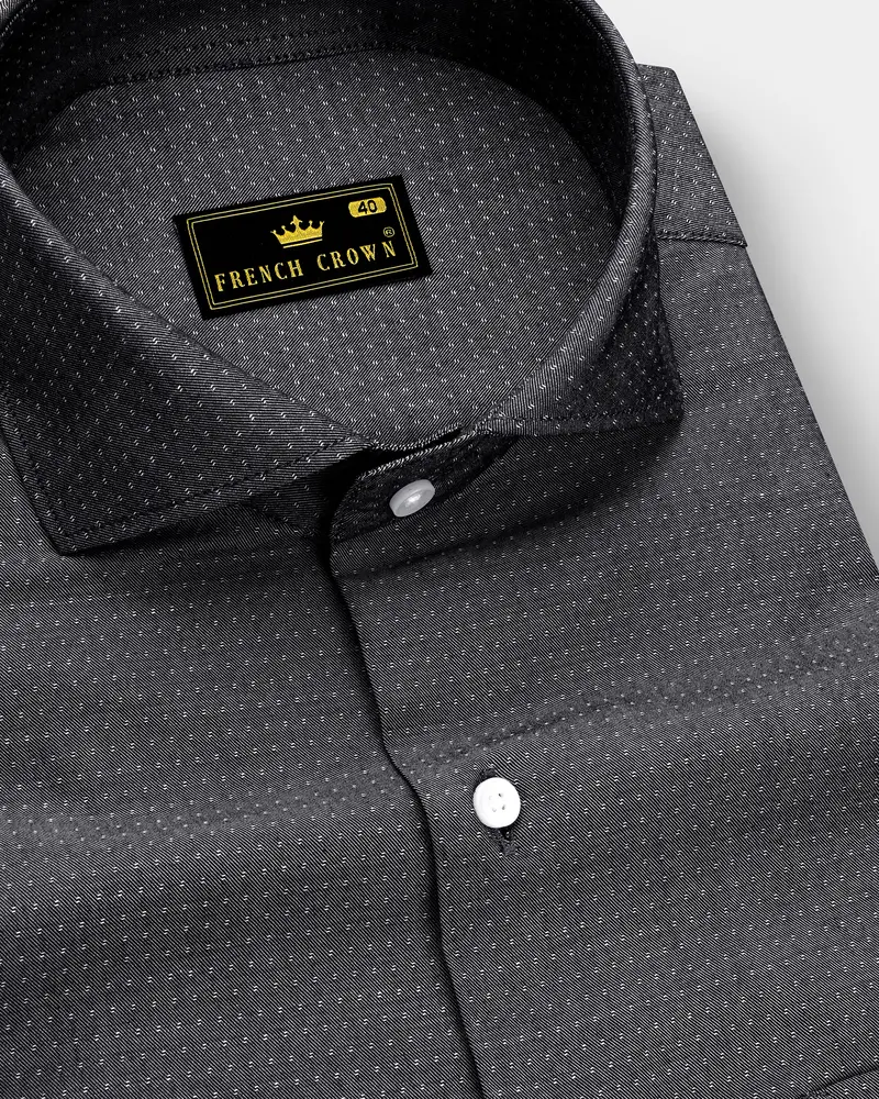 Storm Dust Gray Twill Premium Cotton Shirt 1