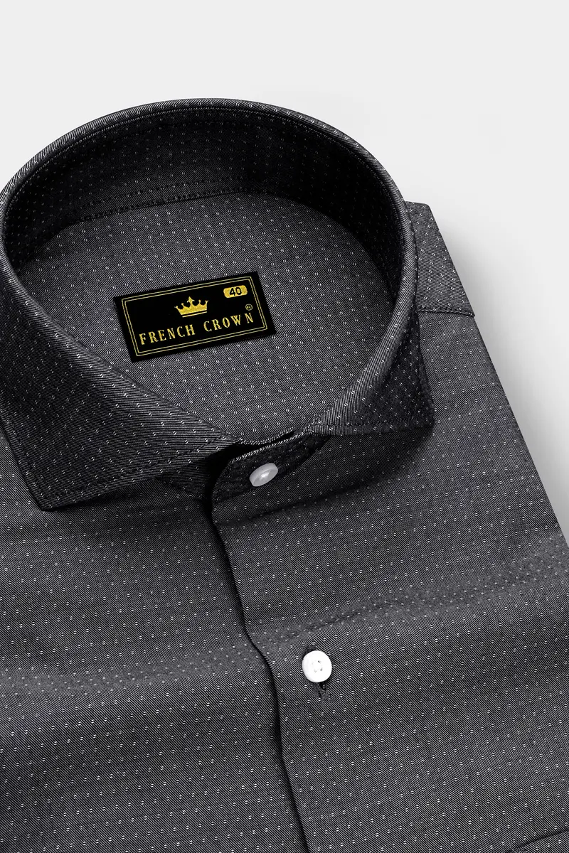 Storm Dust Gray Twill Premium Cotton Shirt 2