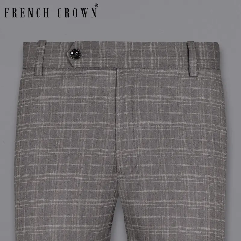 Storm Dust Gray Wool Rich Pant 1