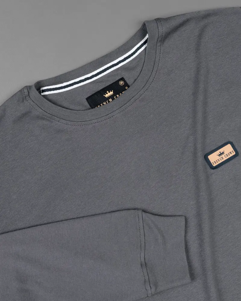 Storm Dust Grey Full Sleeve Premium Cotton Jersey Sweatshirt 4
