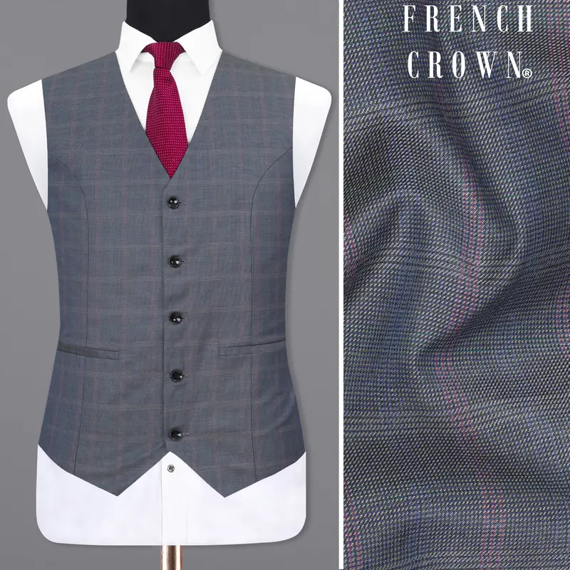 Storm Dust Plaid Waistcoat 1