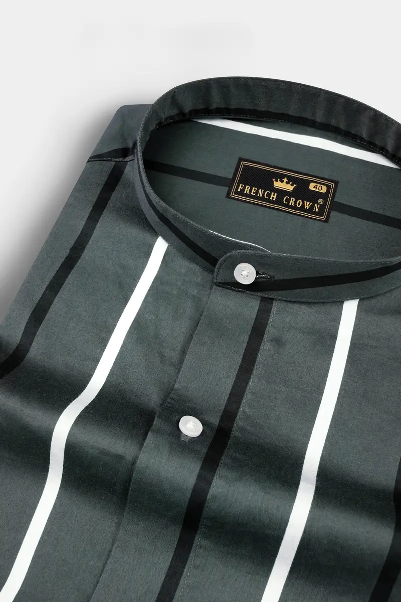 Storm Dust Striped Super Soft Premium Cotton Shirt 1
