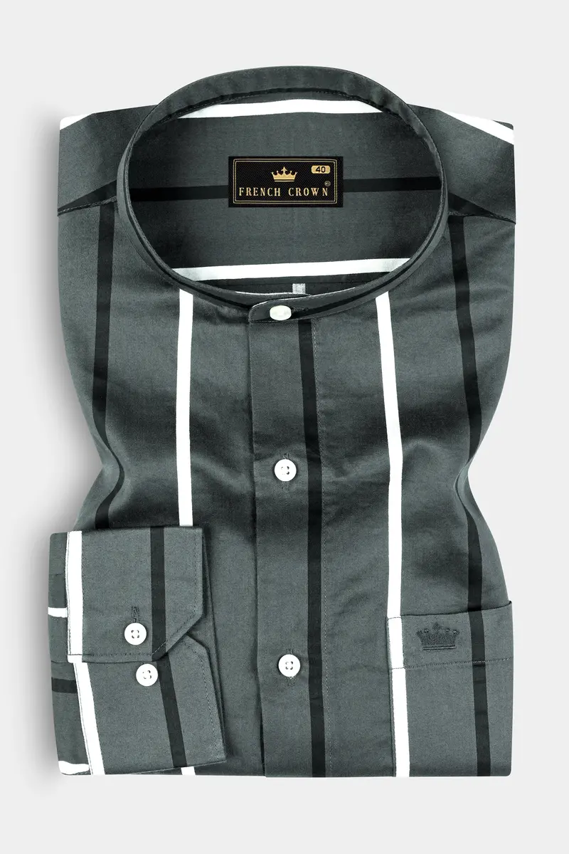 Storm Dust Striped Super Soft Premium Cotton Shirt 3