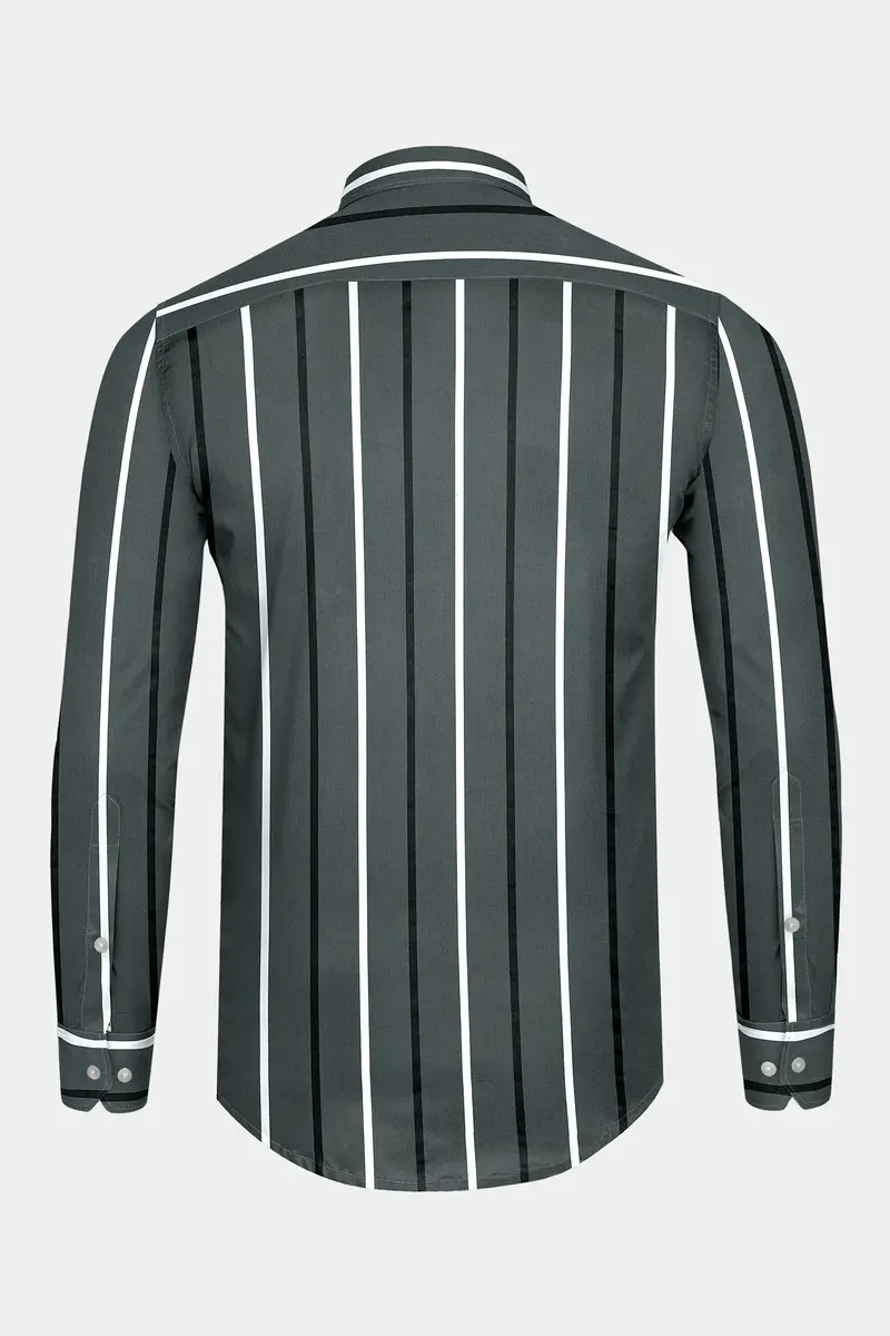 Storm Dust Striped Super Soft Premium Cotton Shirt 5