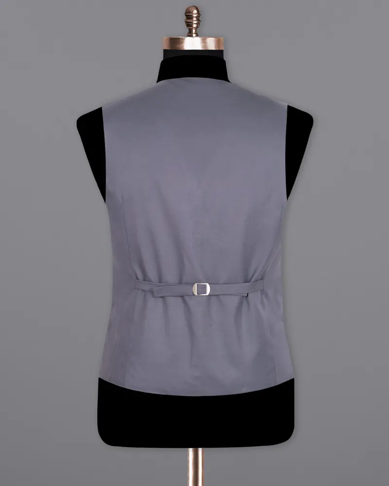 Storm Gray Wool Rich Waistcoat 6