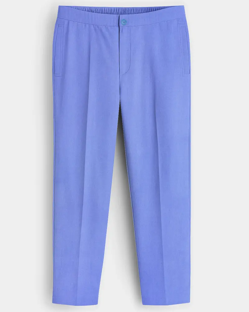 Striona-Marguerite Blue Twill Premium Cotton Lounge Pant 1