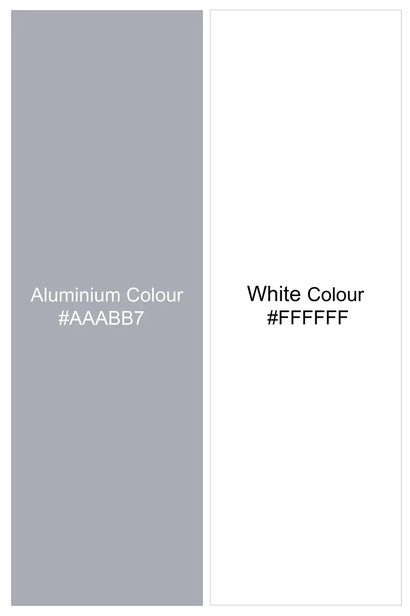Strivaro-Aluminium Gray And Bright White Candy Striped Subtle Sheen Super Soft Premium Cotton Cuff Collar Dress Shirt 7