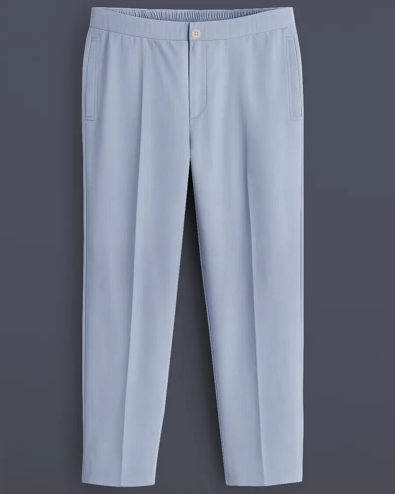 Strivora-Spun Pearl Blue Striped Dobby Textured Premium Cotton Lounge Pant 1