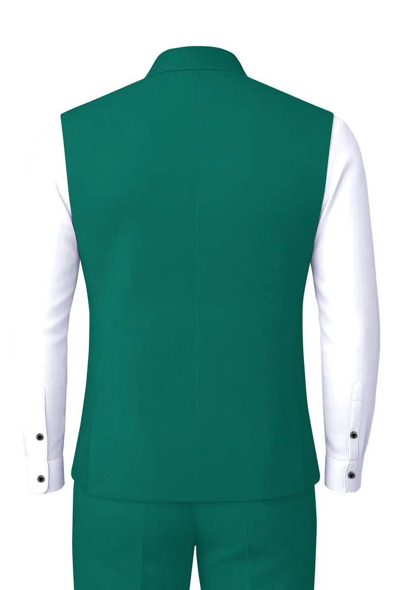 Stromboli Green Solid Bandhgala Nehru Jacket 4