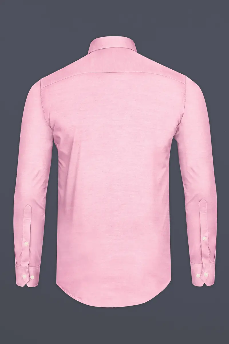 Sundown Pink Dobby Textured Premium Giza Cotton Shirt 5