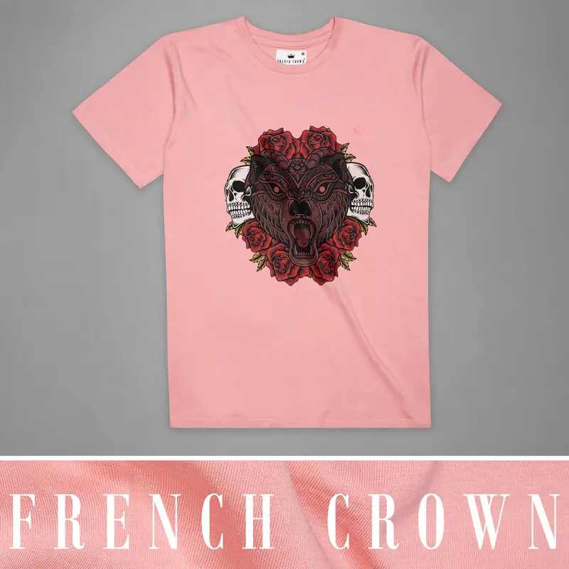 Sundown Pink Funky Printed Premium Cotton Designer T-Shirt 1