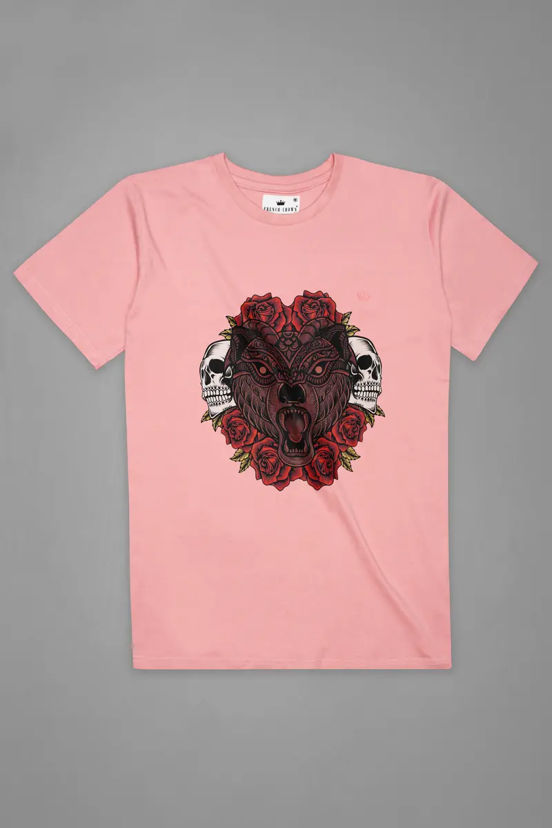 Sundown Pink Funky Printed Premium Cotton Designer T-Shirt 2
