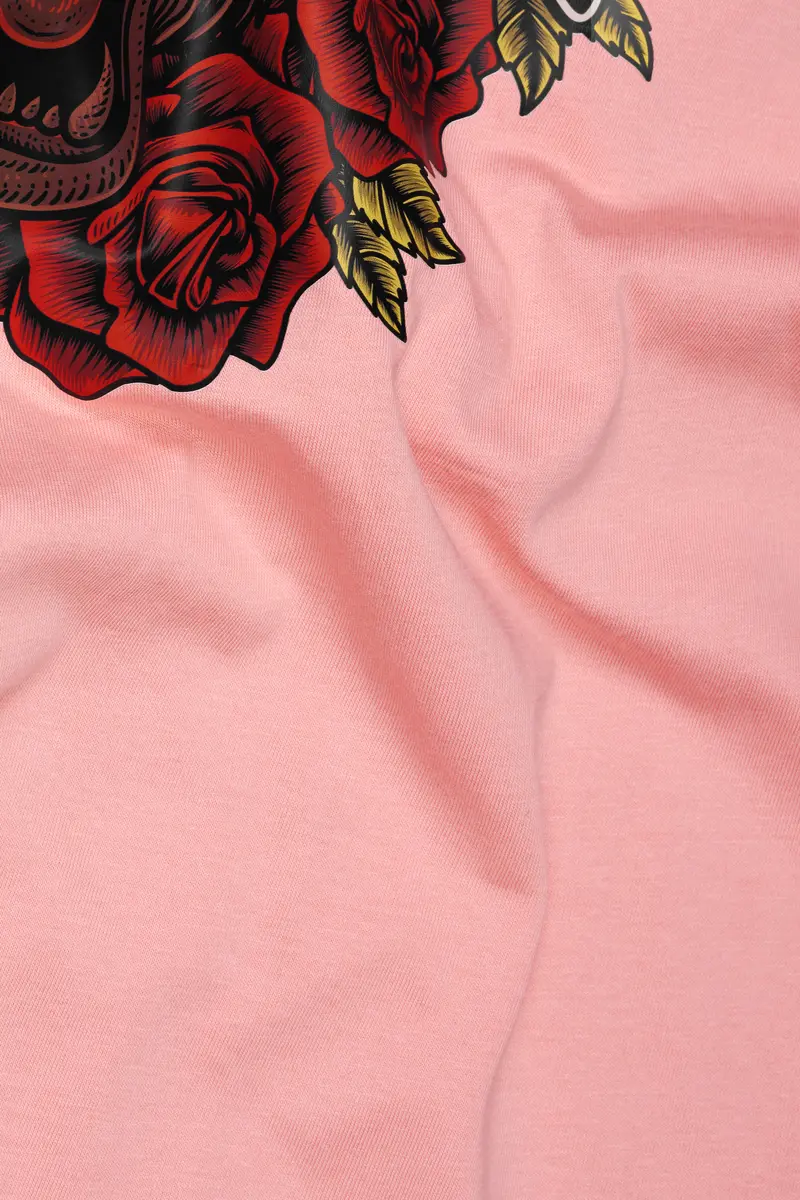 Sundown Pink Funky Printed Premium Cotton Designer T-Shirt 4