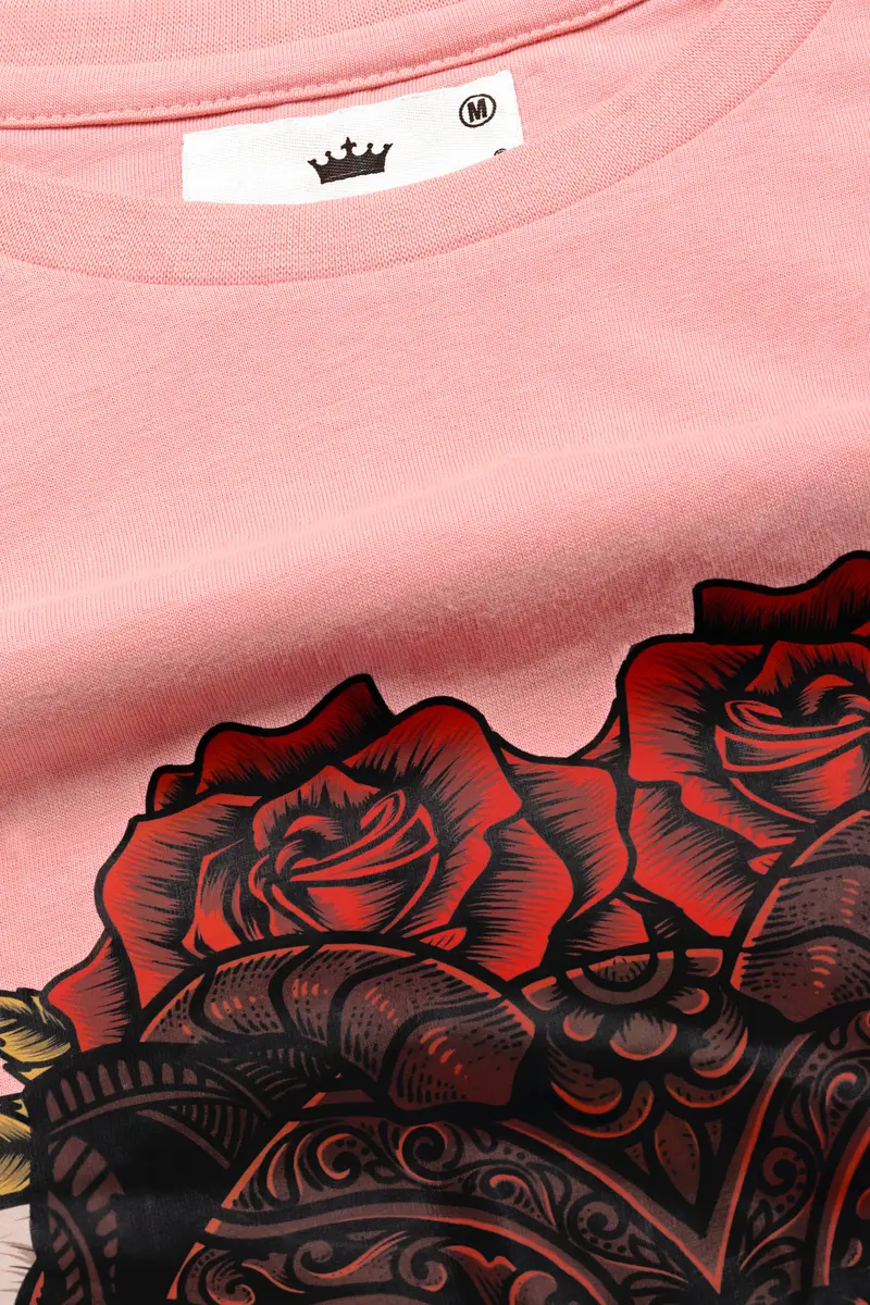 Sundown Pink Funky Printed Premium Cotton Designer T-Shirt 5