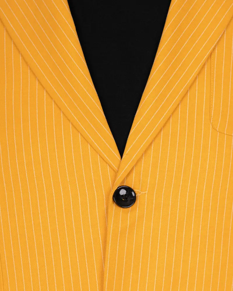 Sunshine Yellow Woolrich Striped Sports Blazer 4