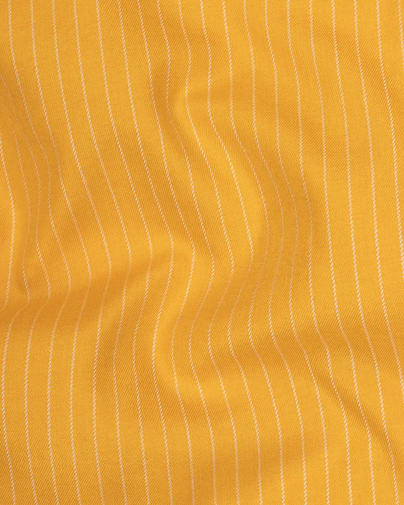 Sunshine Yellow Woolrich Striped Sports Waistcoat 3