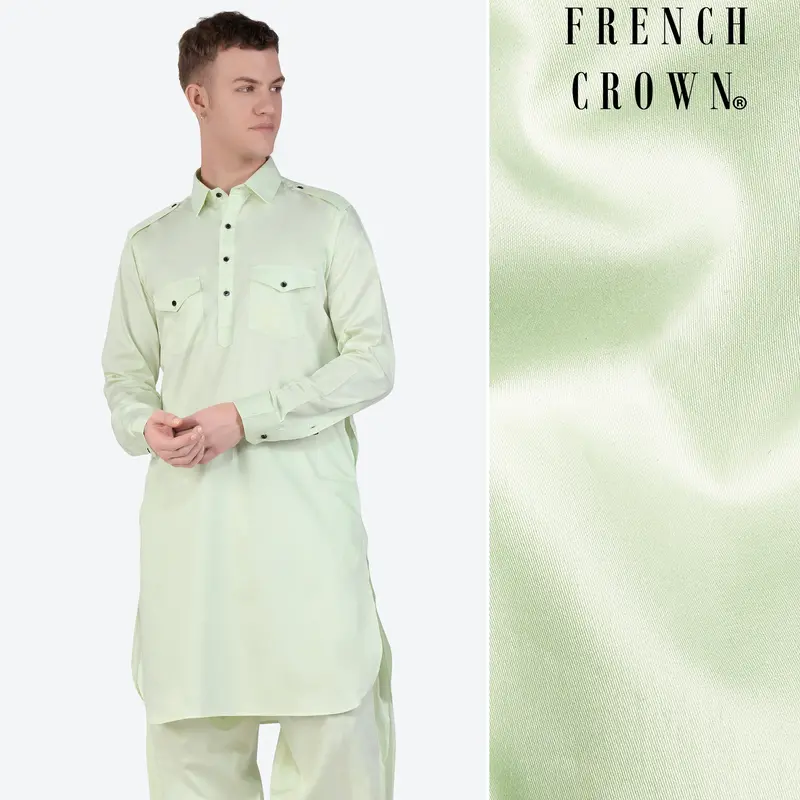 Surf Crest Subtle Sheen Super Soft Premium Cotton Pathani Kurta 1