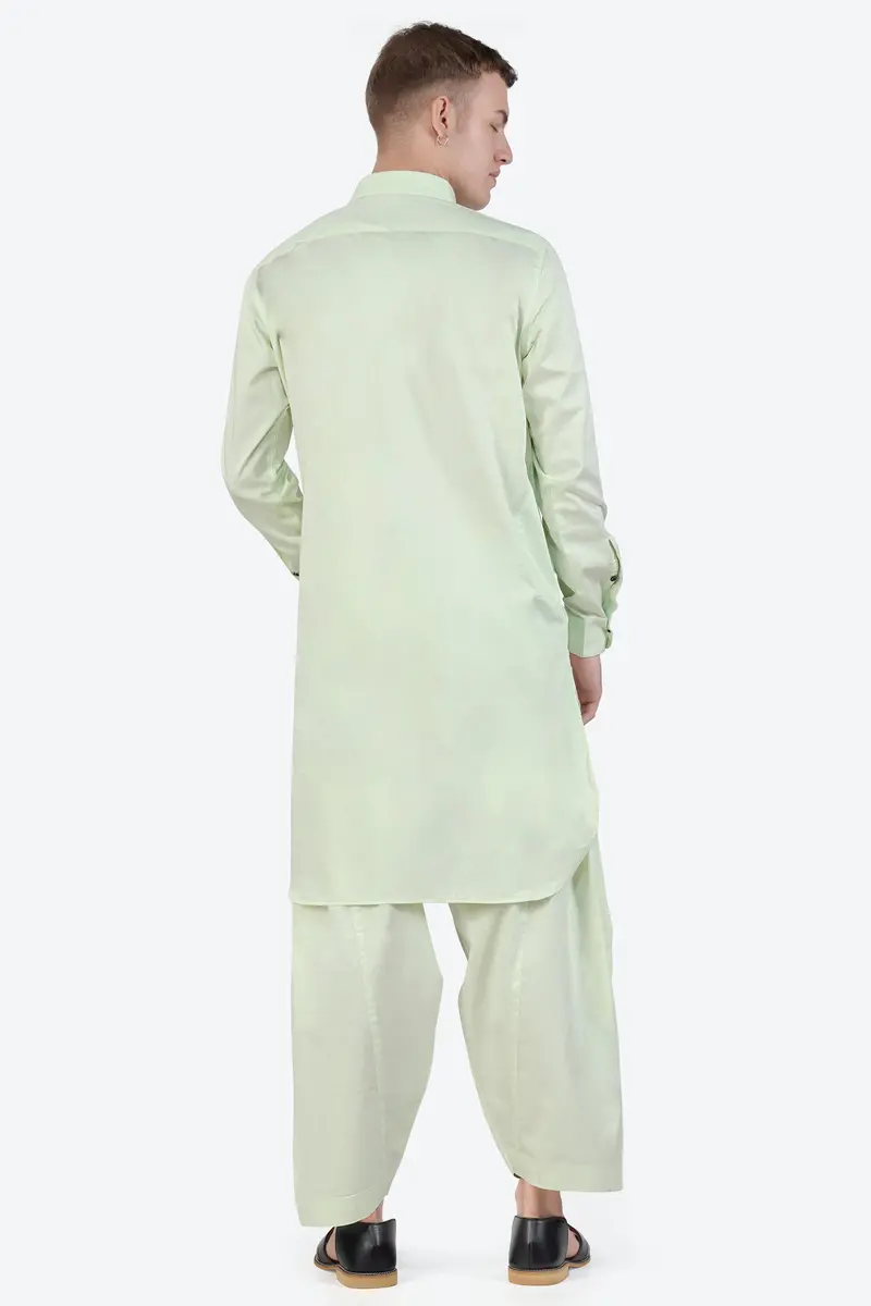 Surf Crest Subtle Sheen Super Soft Premium Cotton Pathani Kurta 8