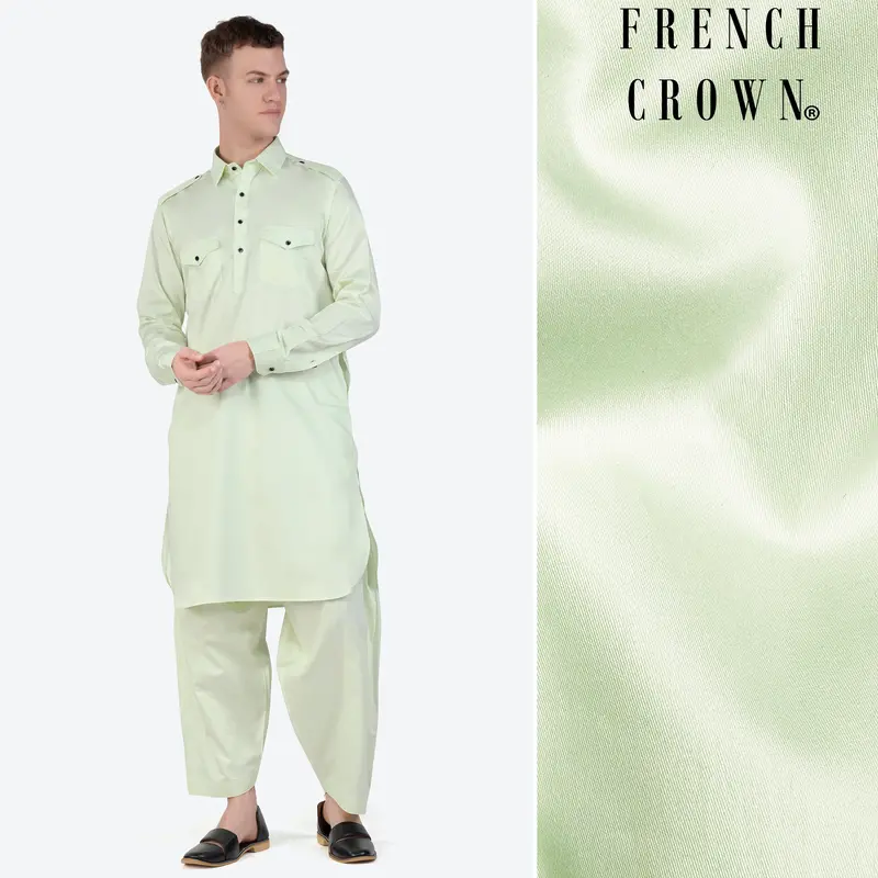 Surf Crest Subtle Sheen Super Soft Premium Cotton Pathani Set 1