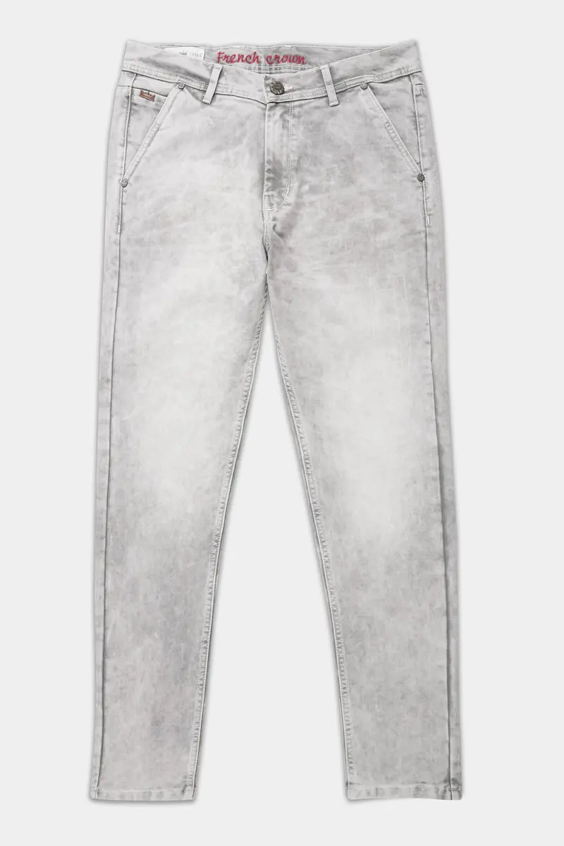 Swirl Gray Washed Stretchable Denim 2