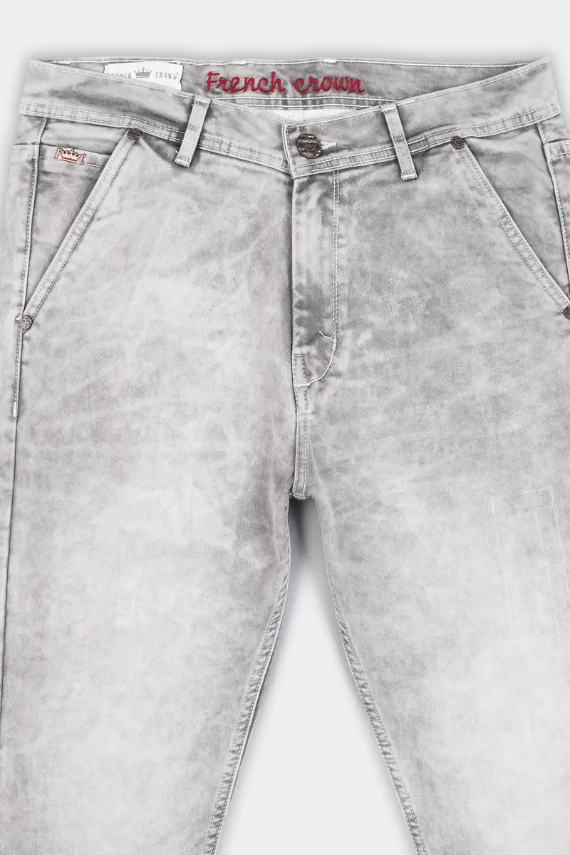 Swirl Gray Washed Stretchable Denim 4