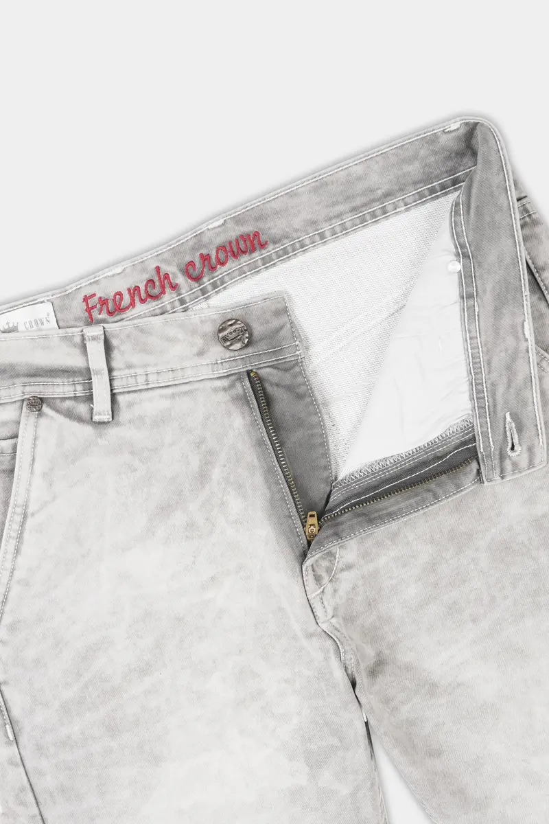 Swirl Gray Washed Stretchable Denim 5