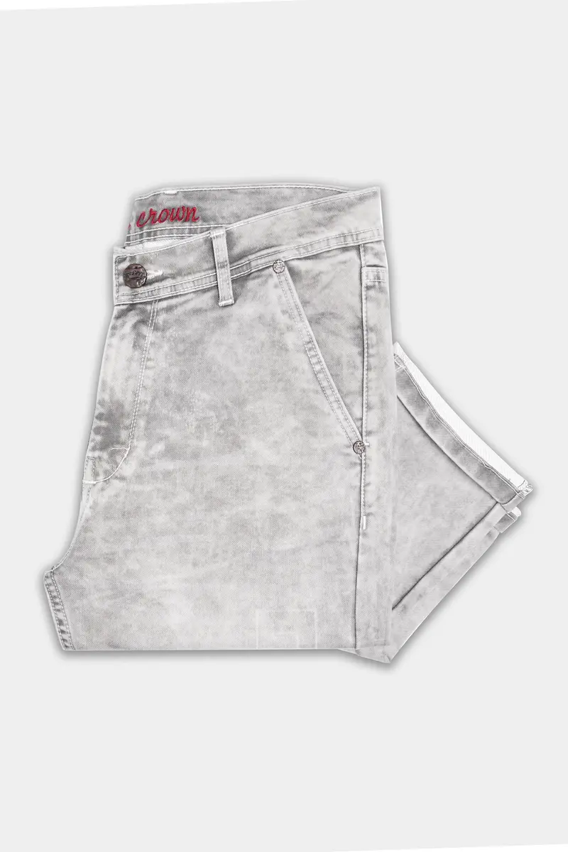 Swirl Gray Washed Stretchable Denim 6