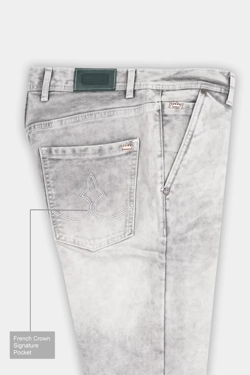 Swirl Gray Washed Stretchable Denim 7