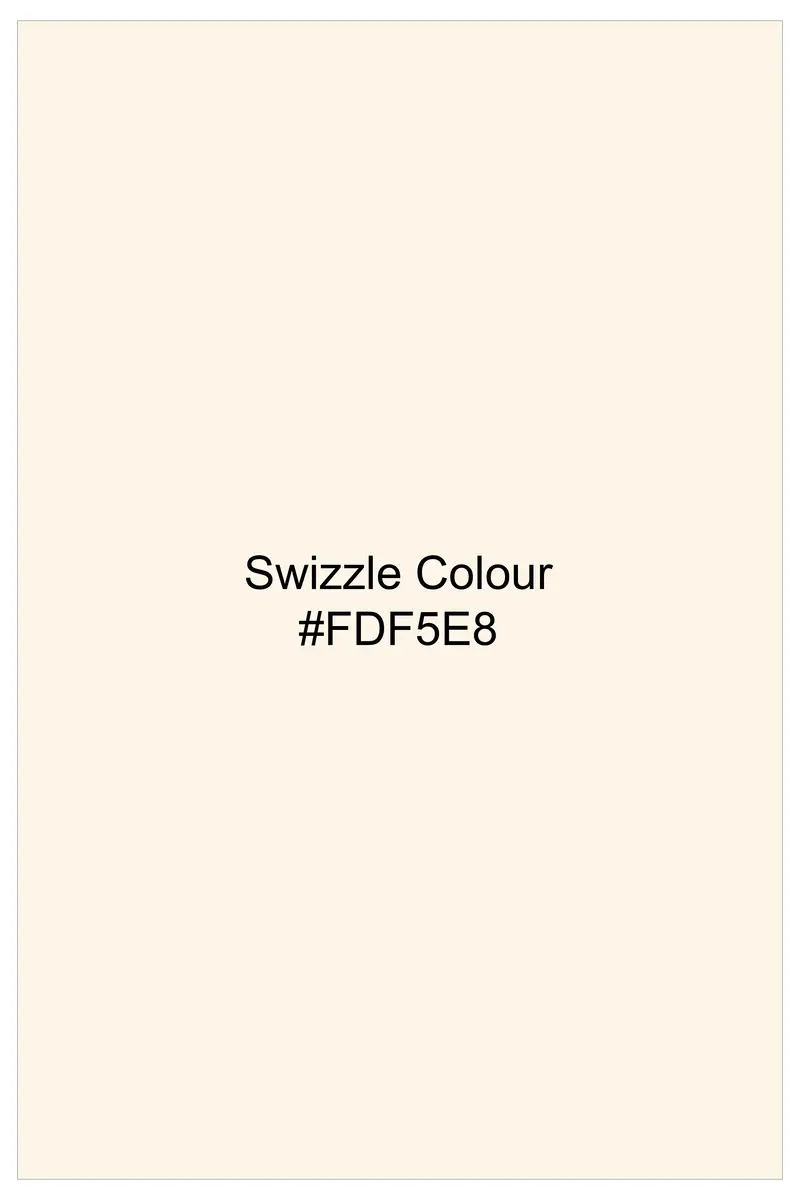 Swizzle Cream Solid Cotton Single Breasted Blazer 10