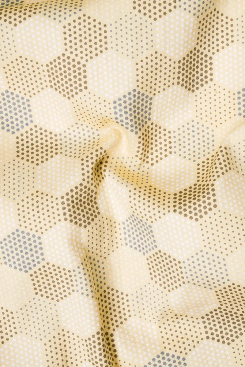 Swizzle Yellow Beehive Printed Subtle Sheen Super Soft Premium Cotton Shirt 3