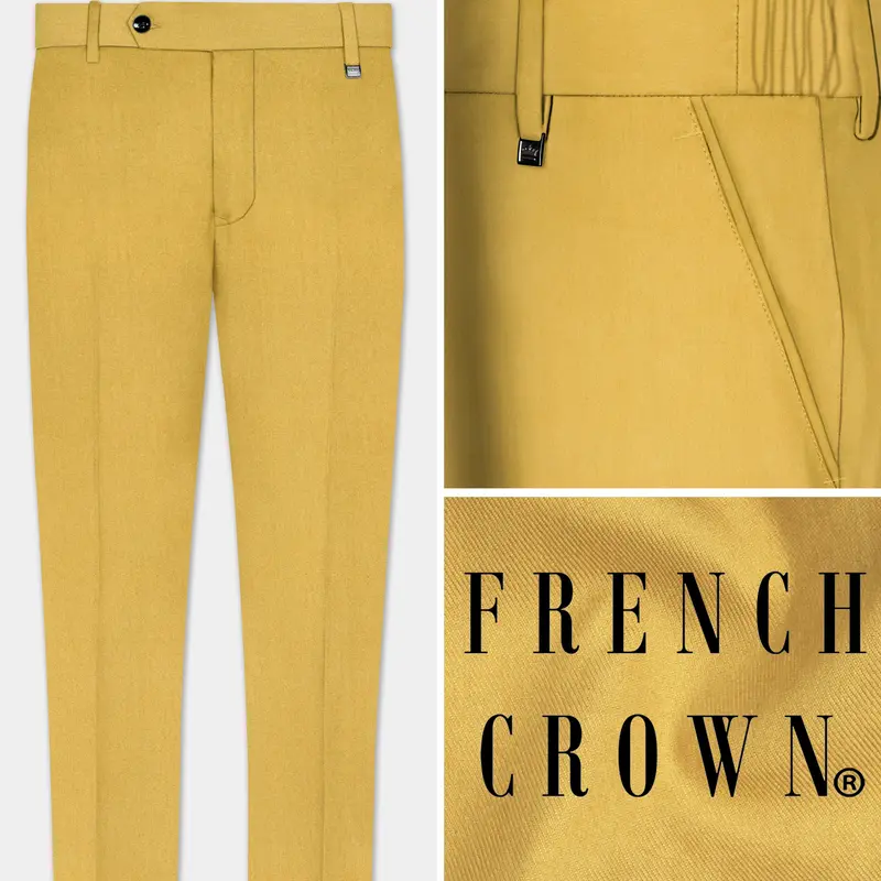 Sycamore Yellow Premium Cotton Pant 1
