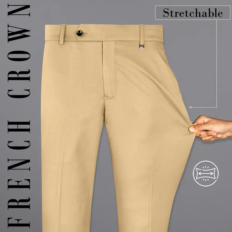 Tacao Light Brown Stretchable Traveler Pant 1