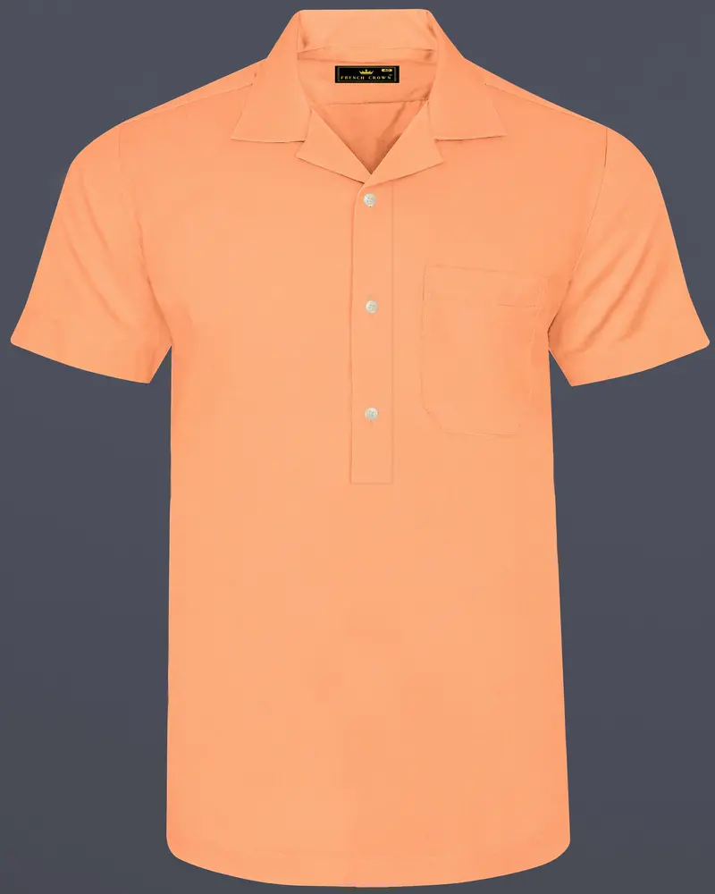 Tacao Orange Premium Cotton Designer Shirt 1