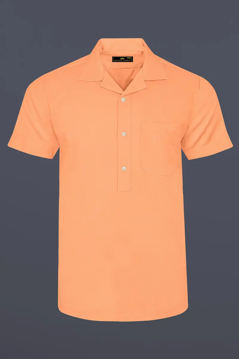 Tacao Orange Premium Cotton Designer Shirt 2