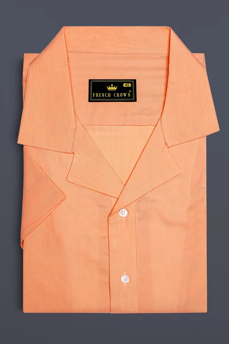 Tacao Orange Premium Cotton Designer Shirt 5